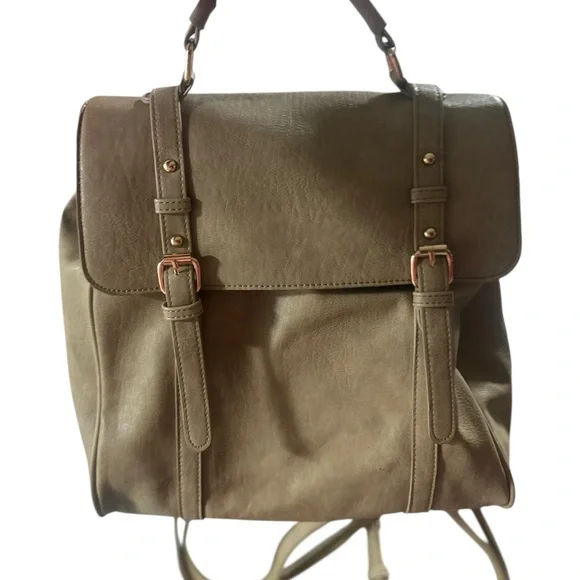 MMS Design Studio  Faux Leather Backpack Purse Convertible Top Handle Work Bag. - Picture 2 of 6